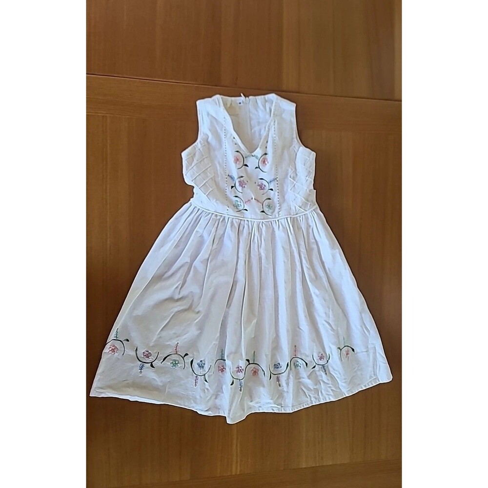 Lizeth Girls Embroidered Floral Dress Size 4
